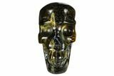 Polished Tiger's Eye Skull - Crystal Skull #111804-1